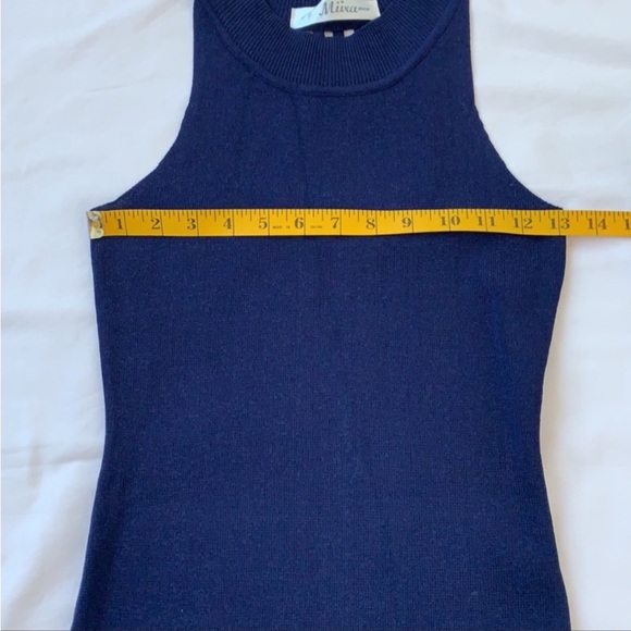 NWOT, Miira mew mini bodycon dress, size S, navy blue - Picture 5 of 8